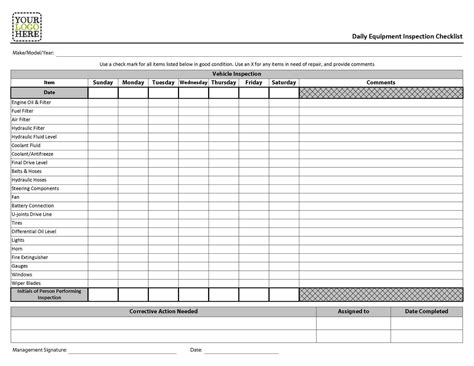 Machine Shop Inspection Report Template Professional Template