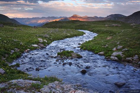 Stream Sunset San Juan Mountains Colorado Mountain Photography By