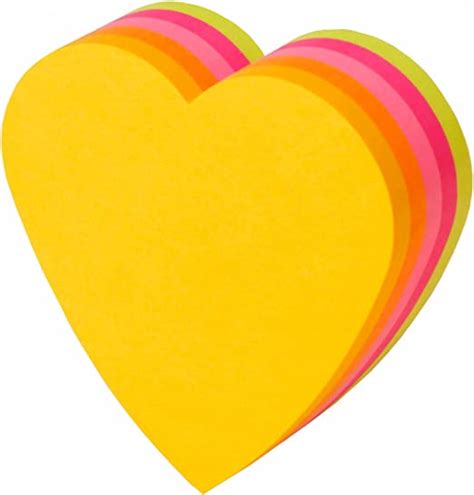 3m Post It And Sticky Notes Heart 72x72mm Fluorescent