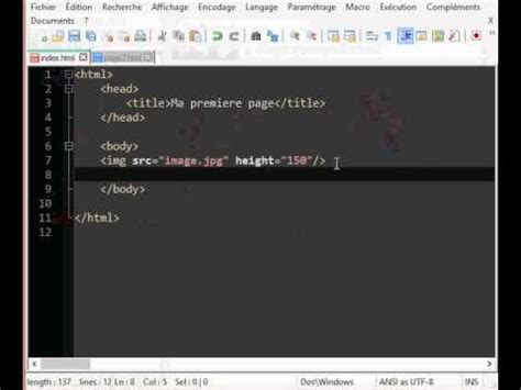 Tutoriel HTML CSS partie 7 (Ajouter une image)  YouTube