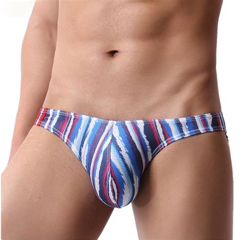 Koop Sexy Gay Underwear Men Printed Briefs Low Waist Male Panties Cuecas Calzoncillos U Pouch