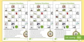 compass points worksheet year