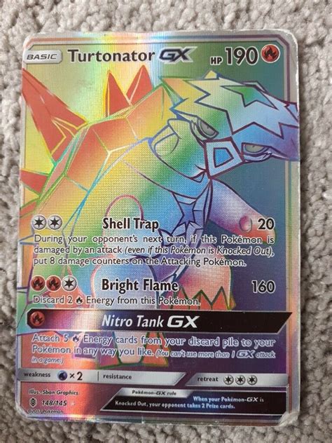 Oddly enough there was a stack of tcg online code cards in the box (which are not normally included), but as we expected they had already been entered and used. Pokemon card rainbow rare turtanator gx | in Wimborne, Dorset | Gumtree