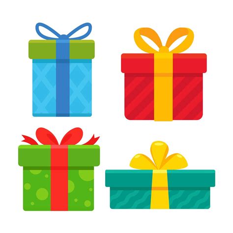 Christmas Gift Boxes Wrapped In Colorful Paper 1394978 Vector Art At