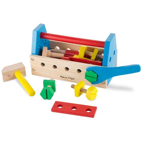 Melissa Doug Take Along Tool Kit Wooden Construction Toy 24 Pcs Ebay