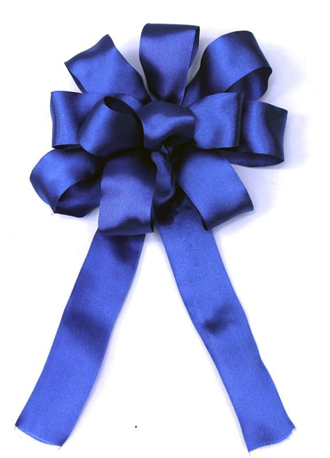 Royal Blue Satin Bow Spring Bow Summer Bow Bow For Wreath Etsy