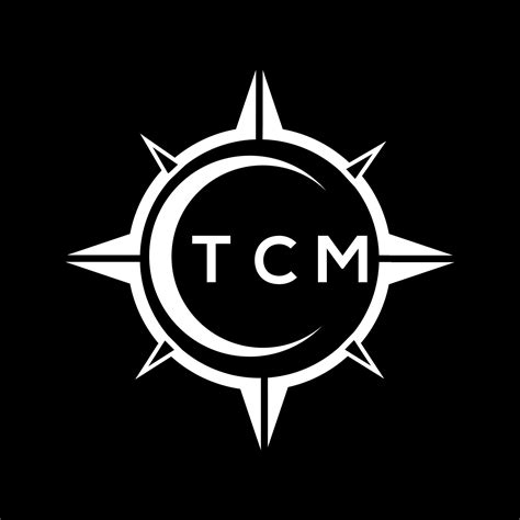 Tcm Abstract Technology Logo Design On Black Background Tcm Creative