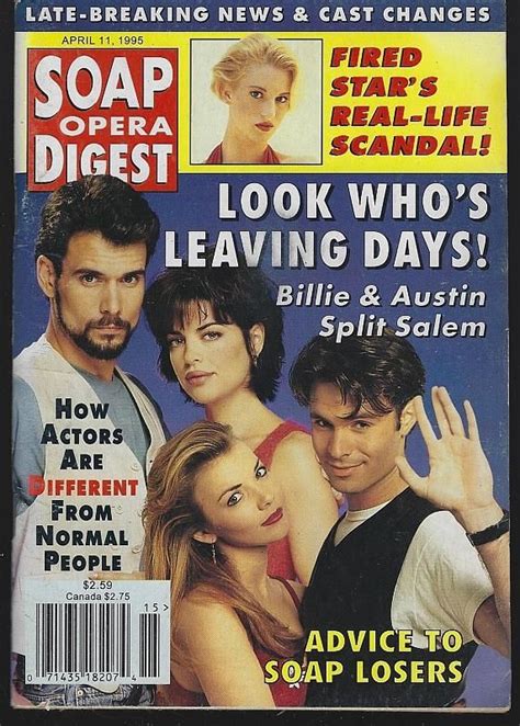 Soap Opera Digest April 11 1995 Look Whos Leaving Days On The Cover