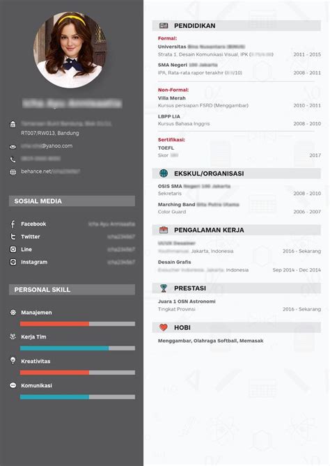 Mari kita lihat contoh cv lamaran kerja menarik dan kreatif format word.doc yang sudah siap kamu gunakan dalam membuat cv lamaran kerja. Contoh-Contoh CV Formal, Modern, Kreatif dalam Bahasa Indonesia serta Inggris | merdeka.com di ...