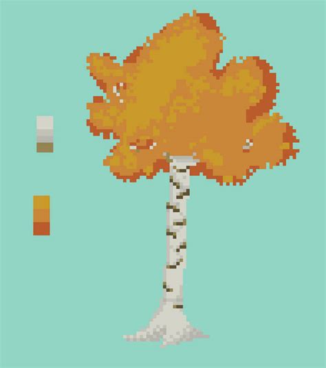 Pixel Birch Tree By Foursidedtringle On Deviantart