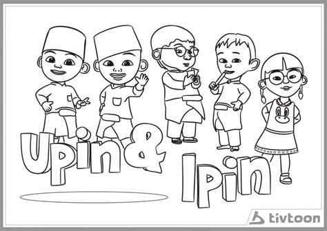 Upin Ipin Free Colouring Pages Riset
