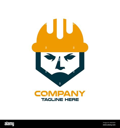 Arquitecto Y Constructor Moderno En Un Casco De Construcción Logotipo