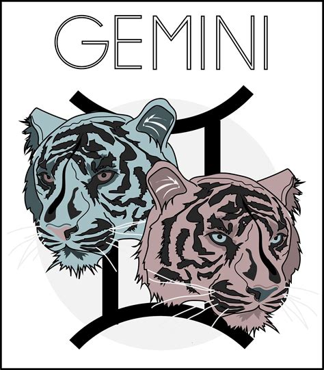 Gemini Zodiac Collection Personal Art Adobe Illustrator Gemini
