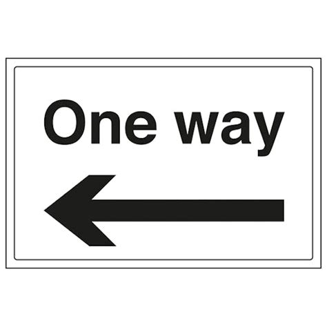 One Way Arrow Left Caution Danger Safety Signs Vsafety