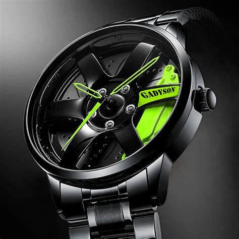 Top Watch Brand Car Wheel Custom Design Sport Rim Watches Stainless