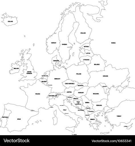 Outline Map Of Europe Political With Free Printable M Vrogue Co
