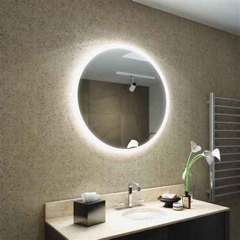 Frosted 360 Lit Edge Bathroom Mirrors Illuminated Mirrors