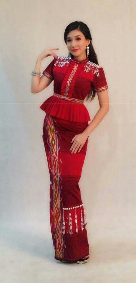 Kachin Dress African Fashion Myanmar Dress Design Peplum Designs