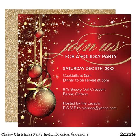 Create Your Own Invitation Classy Christmas Party