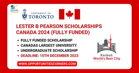Lester B Pearson Scholarships Canada 2024 Fully Funded Top