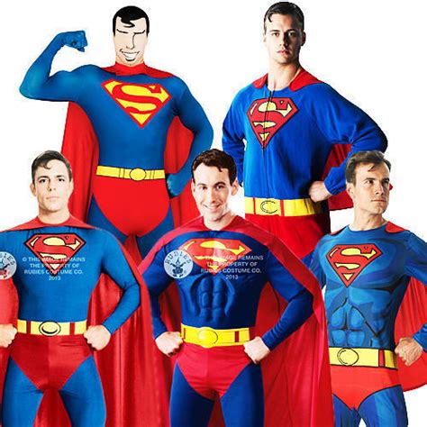 Comic Book Superman Mens Fancy Dress Book Day Week Dc Superhero Adults Costume Ebay