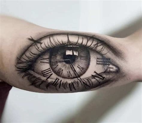 Eye With Clock Tattoo Design Tattoos Gallery