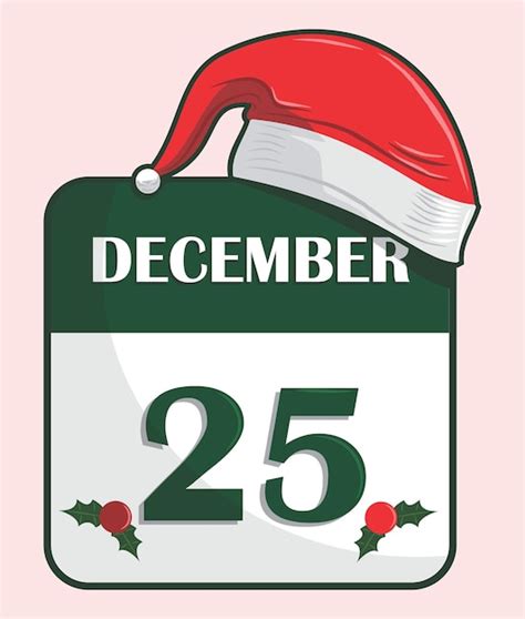 Premium Vector Christmas Calendar 25 Der December