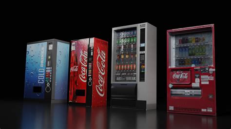 Vending Machine Collection Pack Of 4 3d Model Turbosquid 1758881
