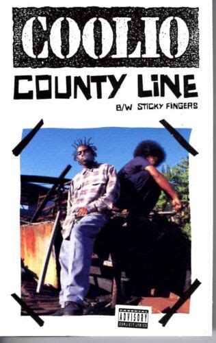 Coolio County Lines Sticky Fingers 1993 Cassette Tape Maxi Single Rap