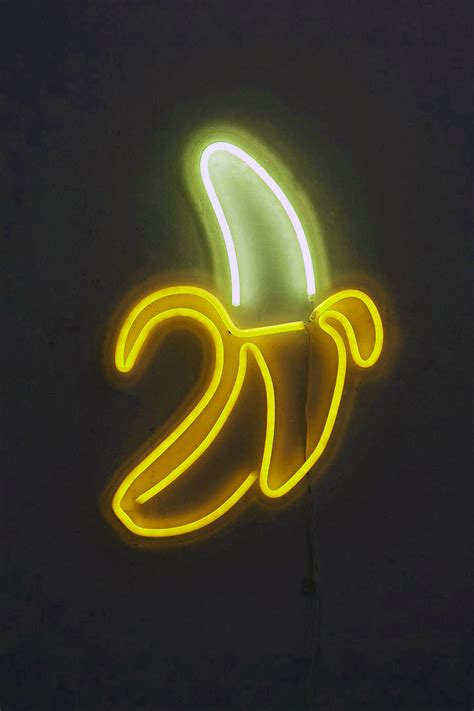 Banana Neon Light Neon Sign On Acrylic Prints