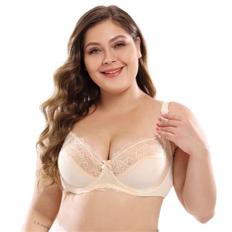 buy plus size sexy lace bra for women floral bra underwire ultrathin lingerie lace bralette