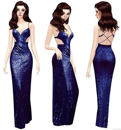 Sims 4 Blue Dress Celebrity Sims 4 Dresses Selena Gomez Dress Sims