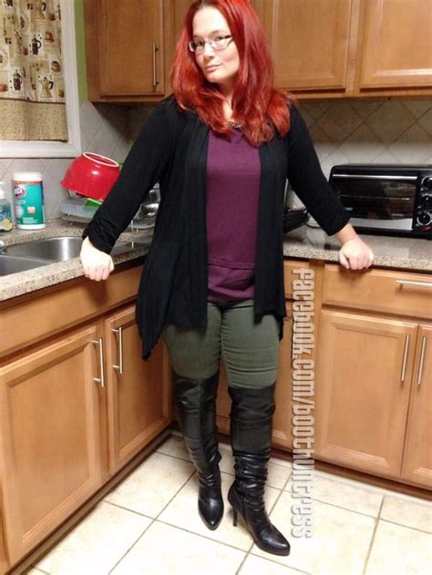 Scarlet Winters In Olive Jeans And Boots Olive Jeans Red Leather Jacket Thigh High Boots Heels