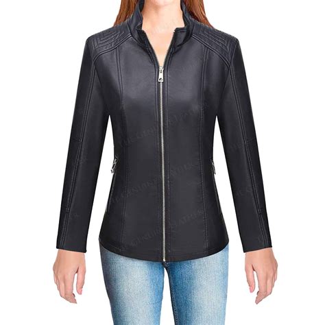 bellivera womens black leather jacket the genuine leather
