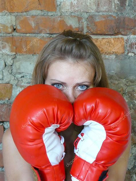 Girl In Red Boxing Gloves Stock Photo By ©acidfox 1169207