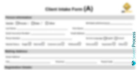 30 Free Client Intake Form Templates For Word Excel And Pdf Sweetprocess