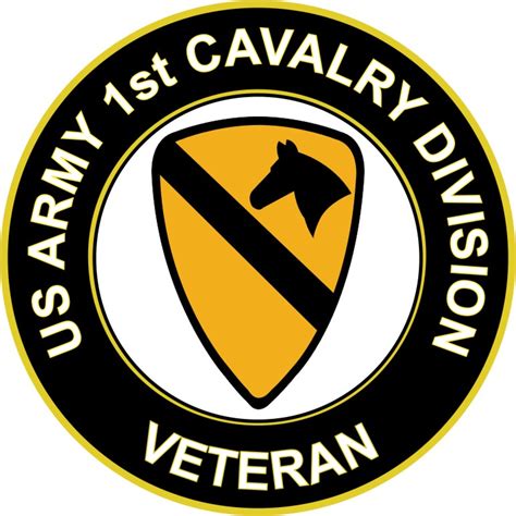 Us Army Veteran 1st Cavalry Division Sticker Decal