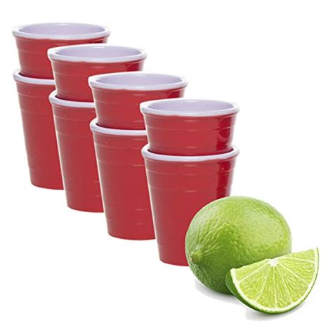 Shot Cups Reusable Mini Cup 2oz Red Solo Cups 8 Pc Plastic Party Shot Glasses Drinking
