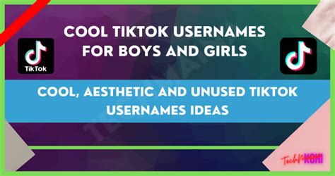 2500 Cool Aesthetic And Unused Tiktok Usernames Ideas 2024 Techmaina