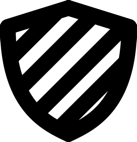 Shield With Diagonal Bars Svg Png Icon Free Download 7707