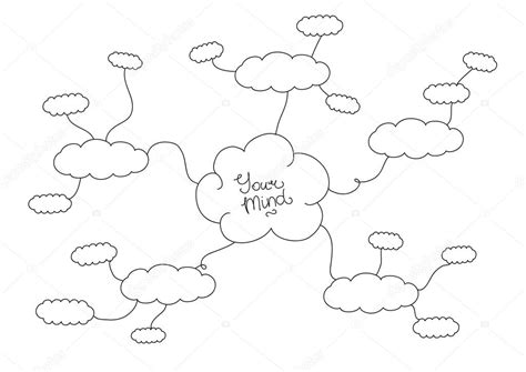 Mapa De Mente Desenhado A Mao Com Nuvens Vetor Gratis Images