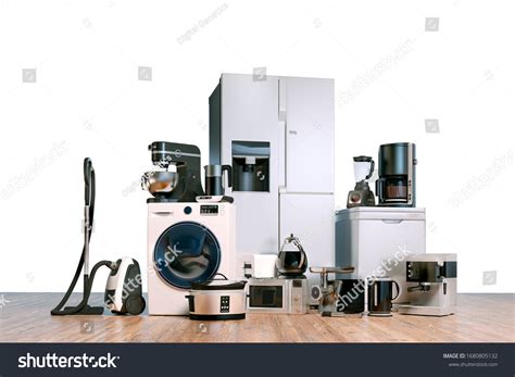 3d Render Home Appliances Collection Set Stock Illustration 1680805132