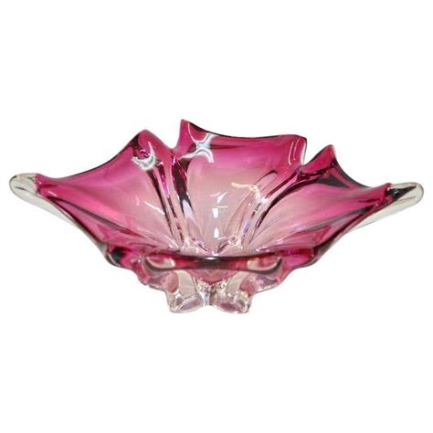 Stunning Vintage Pink Art Glass Bowl Italian Murano At 1stdibs Pink Murano Glass Bowl Murano