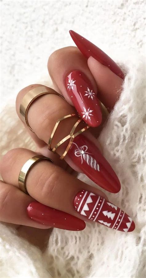 Pretty Festive Nail Colours And Designs 2020 Christmasy Red Nails