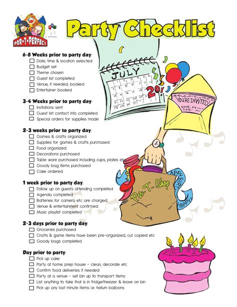 Free Printable Party Checklist Printable Party Timeline And Check Vrogue