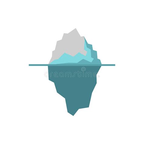Icono Del Iceberg Estilo Del Esquema Ilustración Del Vector