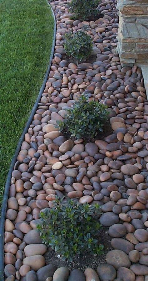 See more ideas about front yard landscaping, yard landscaping, backyard landscaping. 34 Awesome River Rock Landscaping Ideas | Small front yard ...