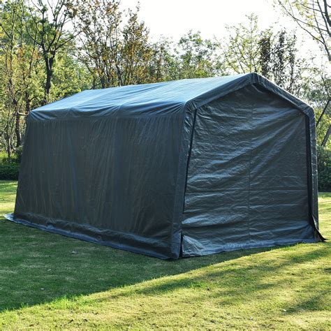10x15x8ft Heavy Duty Outdoor Garage Carport Canopy Tent Portable