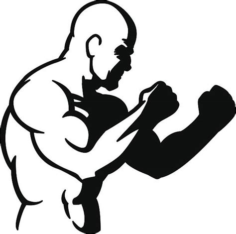 Cartoon Of A Mma Fighters Illustrations Royalty Free Vector Graphics