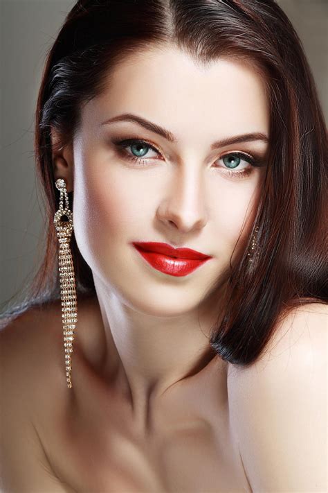 Red Lips By Olena Zaskochenko Px Beautiful Face Beautiful Eyes